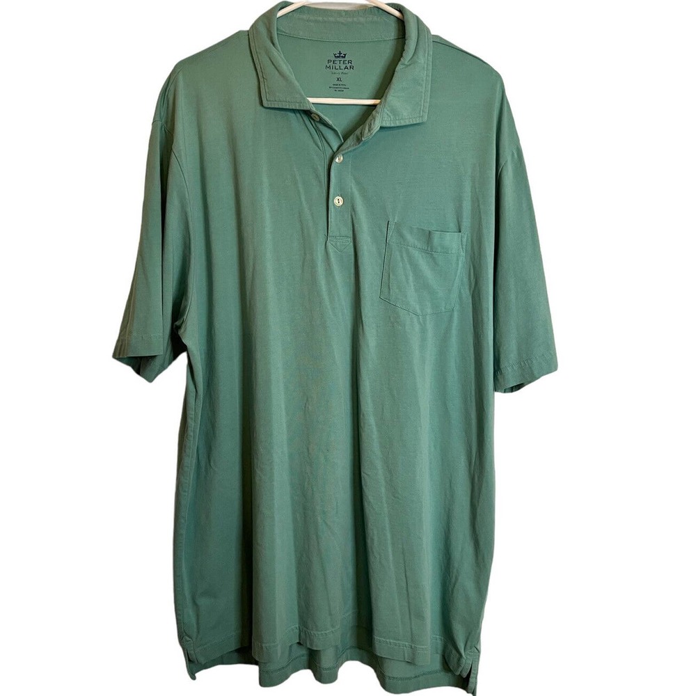 Peter Millar‎ Summer Comfort Mens Green Golf Polo Shirt XL